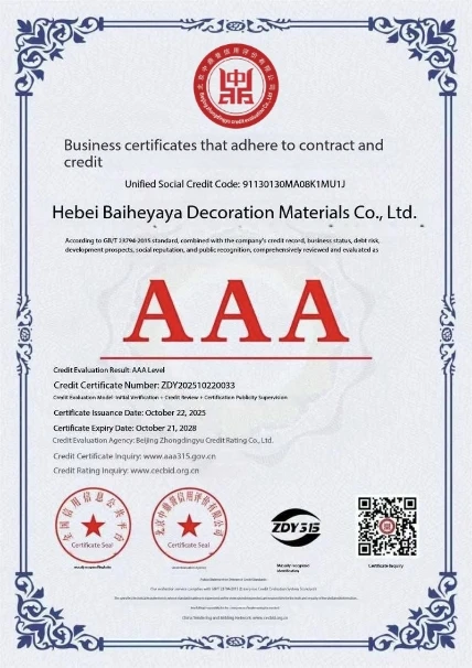 Business certificates that adhere to contract and credit